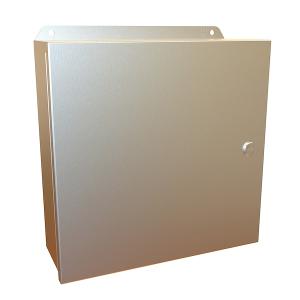 Hammond 1/4 Turn Latch Electrical Enclosures, 12 in H, 4 in D, 12 in W, NEMA 4X, 316 Stainless Steel EJ12124S16 - main